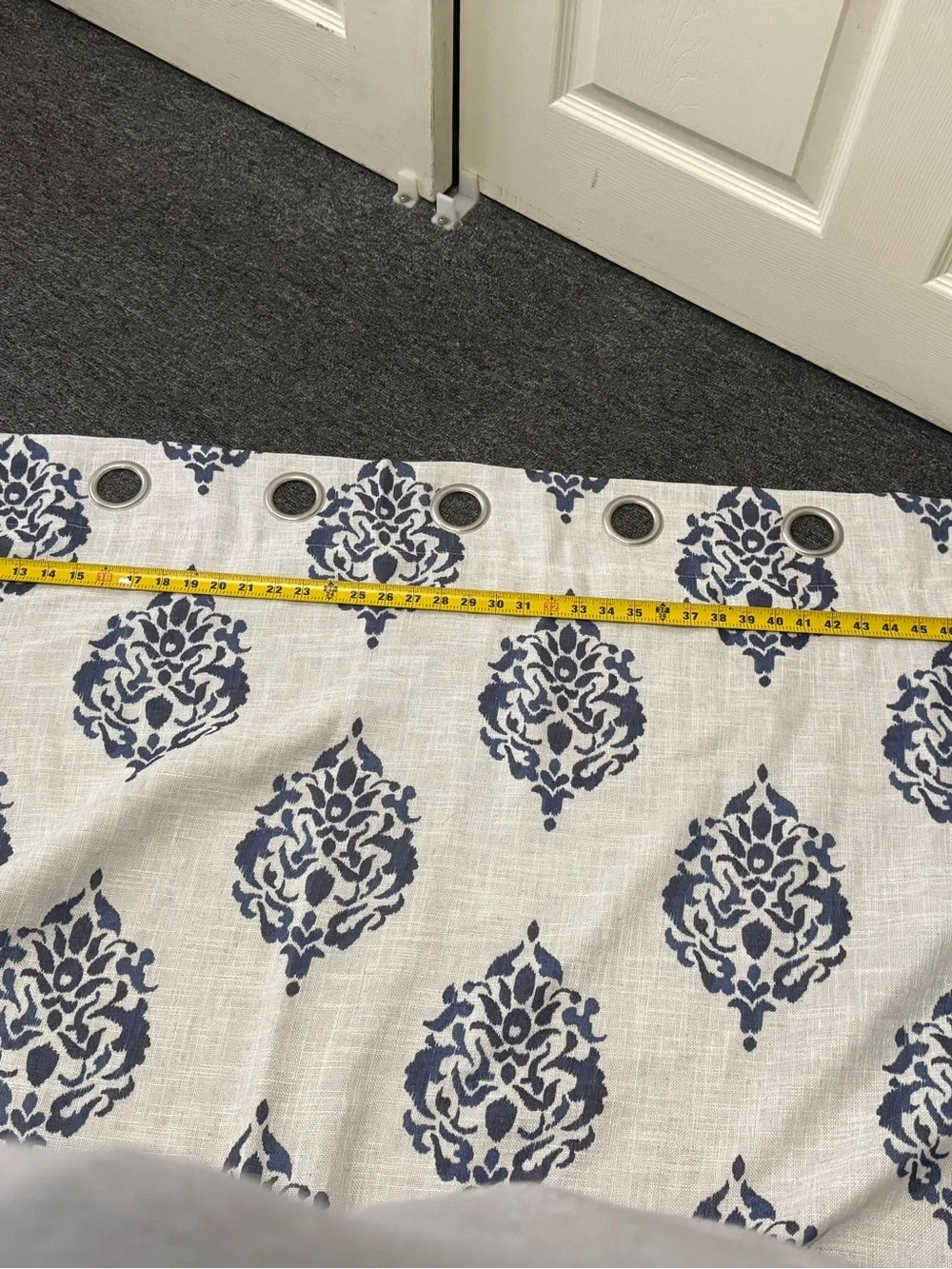 Blue Medallion Grommet Curtain Panel - Brand